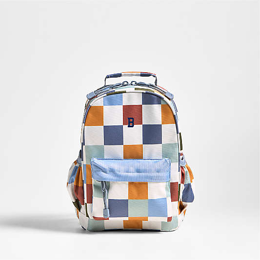 Retro Hopscotch Small Kids Backpack with Side Pockets