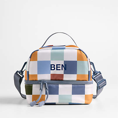 Retro Hopscotch Dual Compartment Soft Insulated Kids Lunch Box