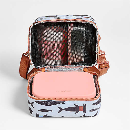 Shark School Dual Compartment Soft Insulated Kids Lunch Box
