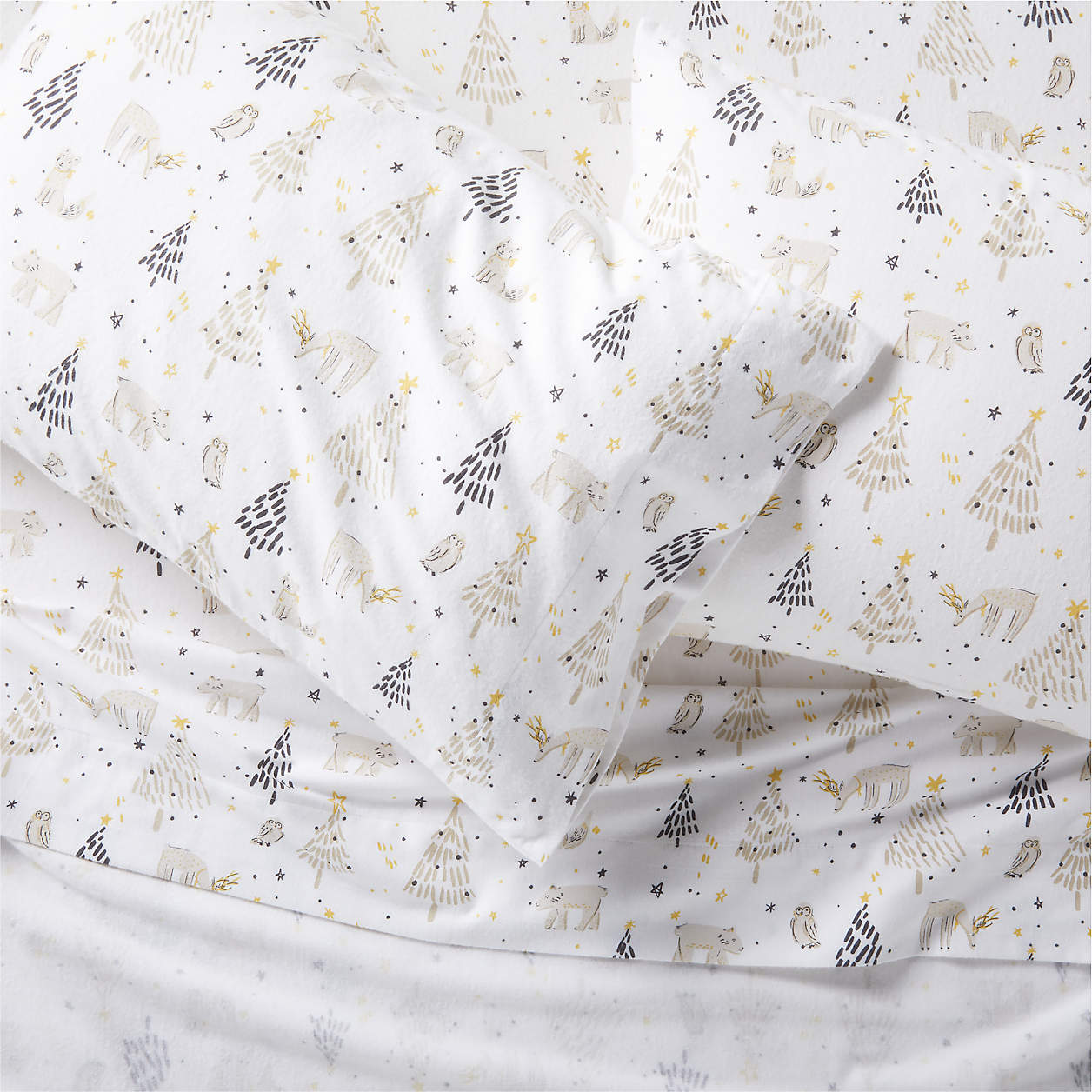 Dreamy Kids Organic Flannel Queen Sheet Set Crate & Kids