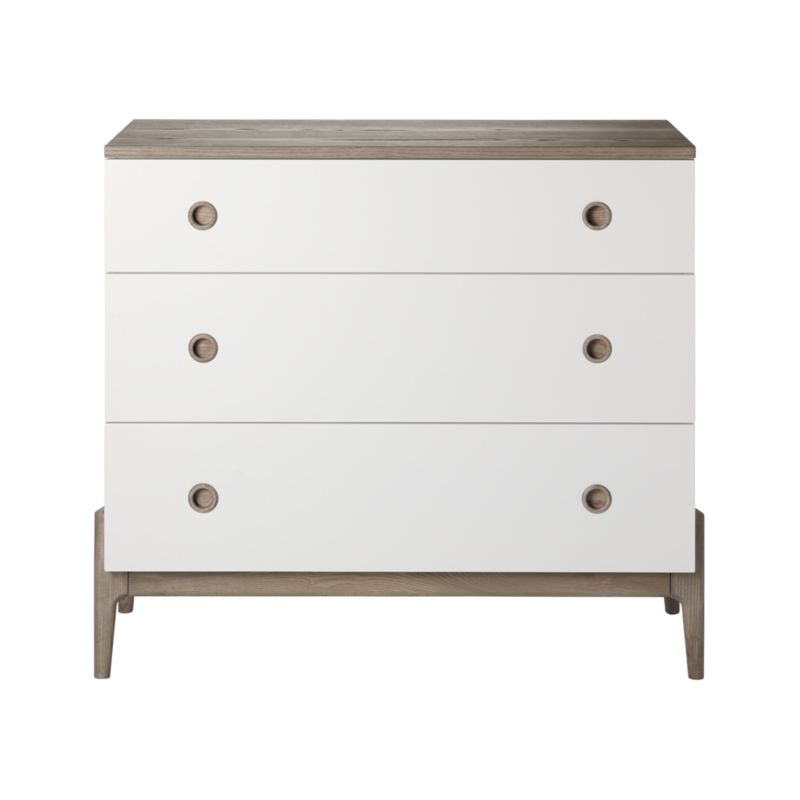 Kids Wrightwood Grey Stain and White 3-Drawer Dresser - image 5 of 7