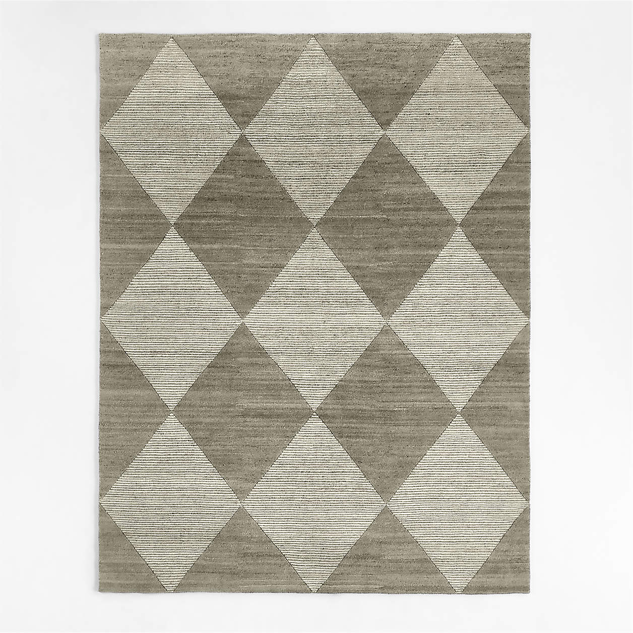 Dreux WoolBlend DiamondTextured Caramel Brown Area Rug 6'x9' Crate