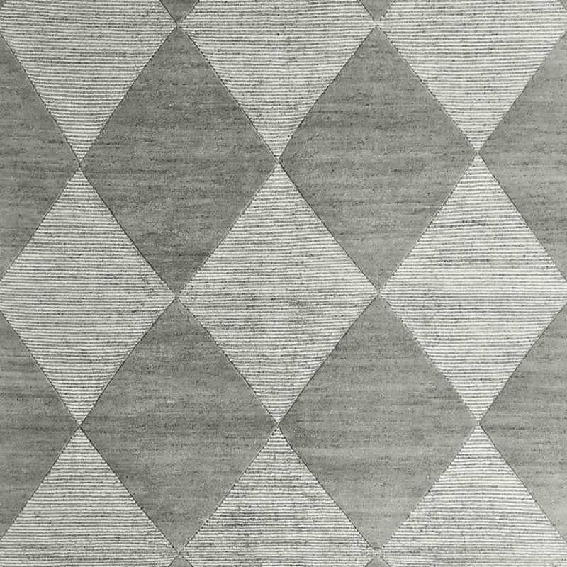 Dreux Wool-Blend Diamond-Textured Grey Area Rug 6'x9' + Reviews | Crate ...