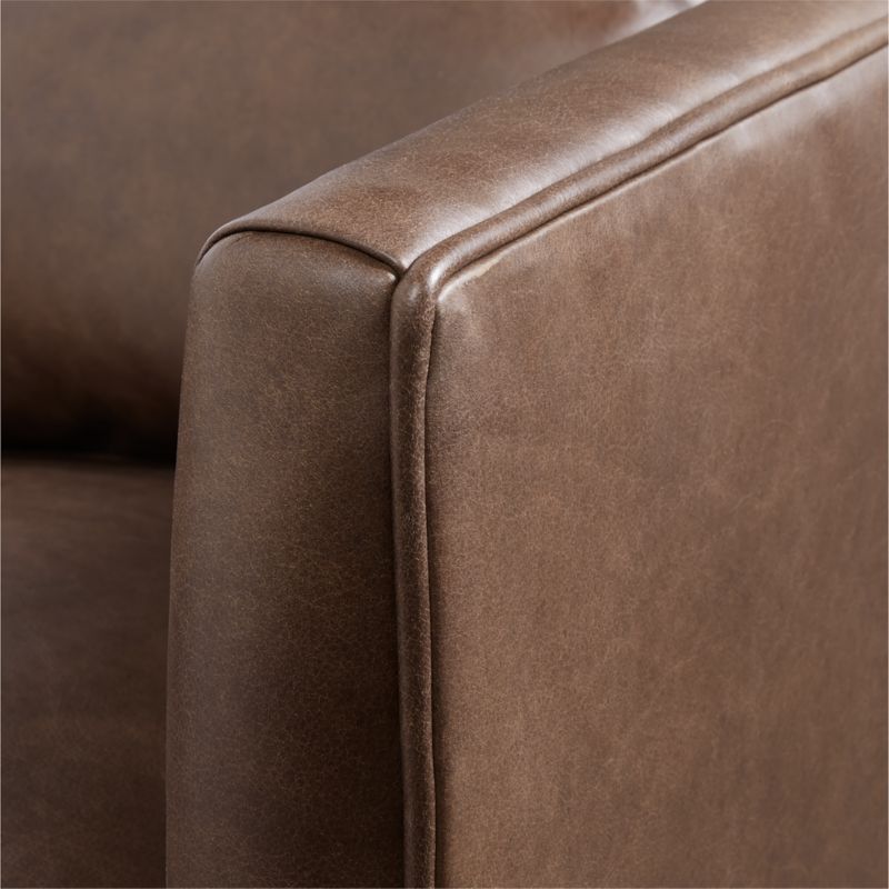 Drew Small Leather Swivel Accent Chair