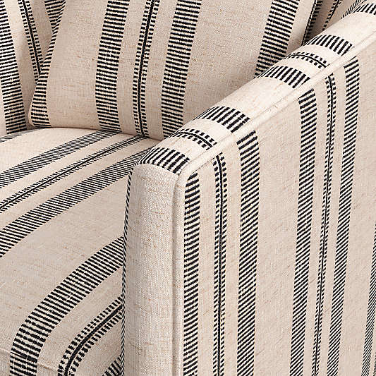 Drew Striped Small Swivel Accent Chair