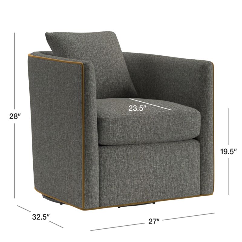 View Drew Small Swivel Accent Chair - image 3 of 9