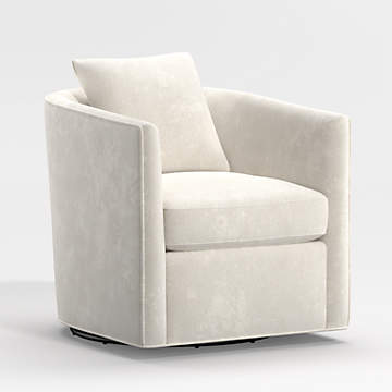 Verso Small Space White Fabric Accent Chair + Reviews