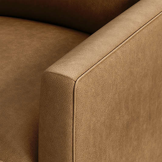 Drew Leather Grande Swivel Accent Chair