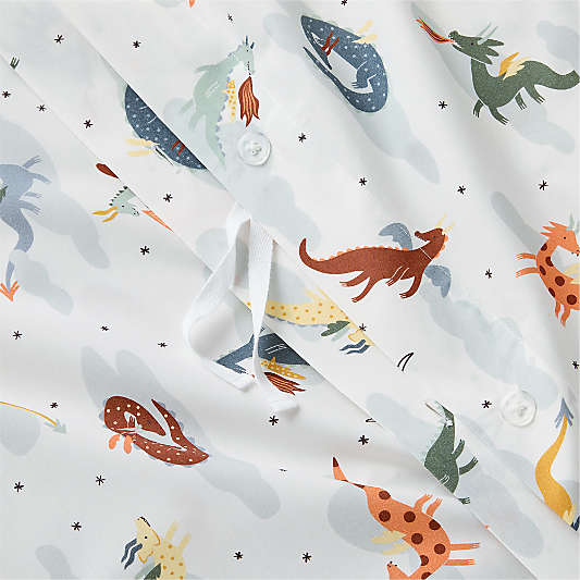 Dragon Moon 100% Organic Cotton Gauze Kids Duvet Cover