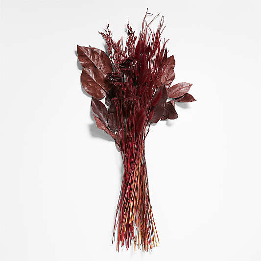 Dried Burgundy Salal & Bunny Tail Bouquet