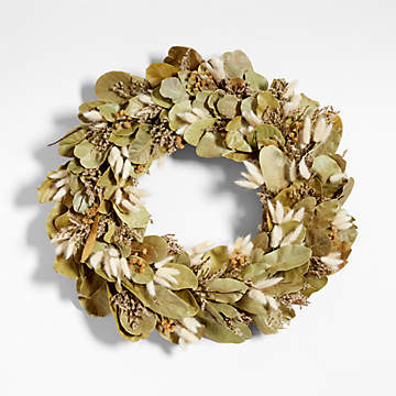 Dried Greenery & Flower Wreath + Reviews, Crate & Barrel