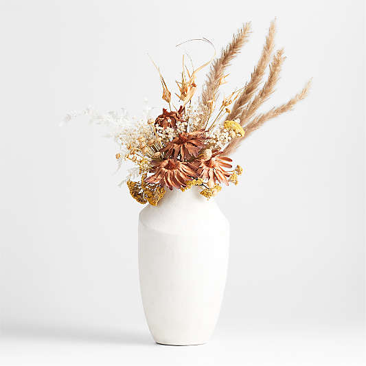 Dried Golden Yarrow & Grass Plume Bouquet