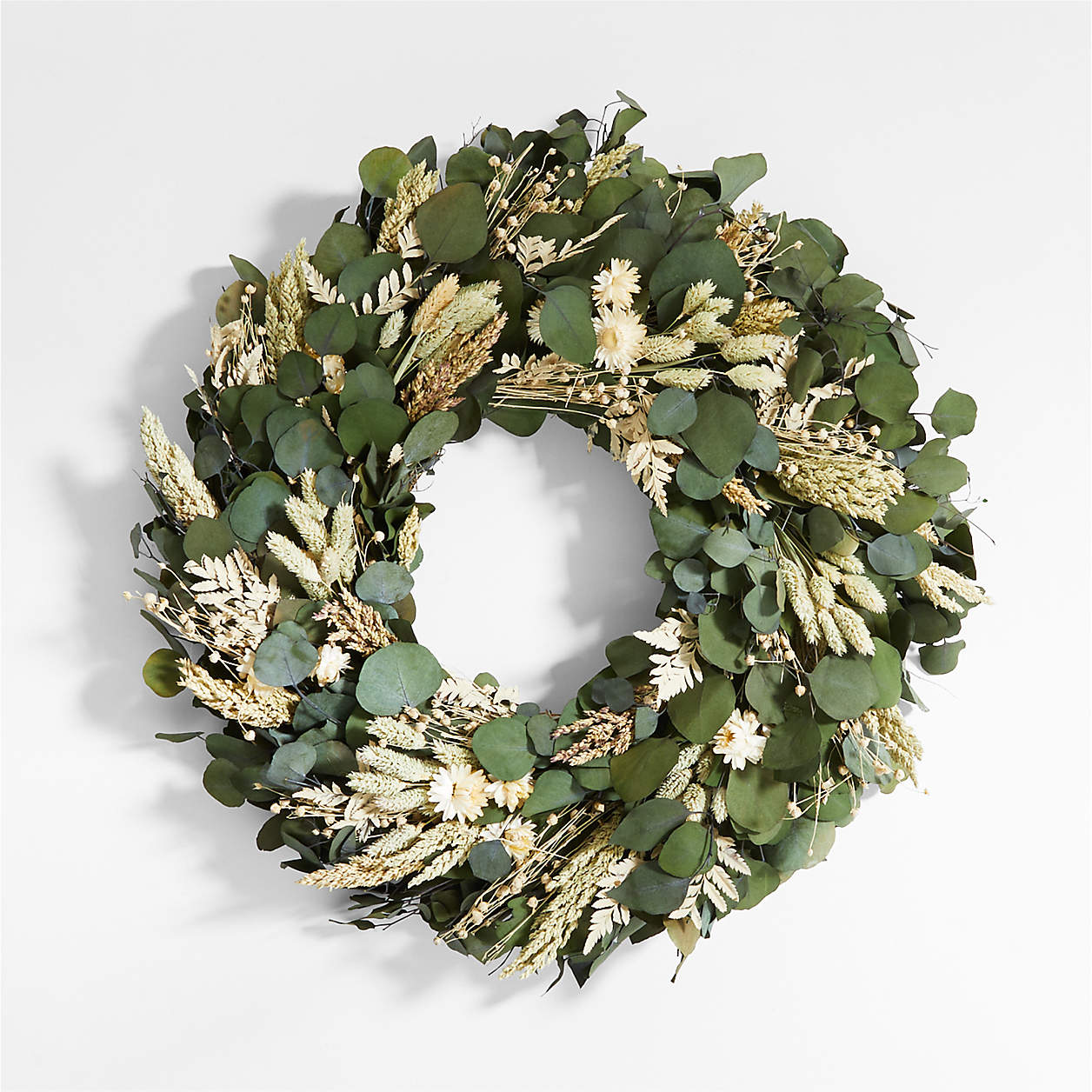 Dried Greenery & Flower Wreath + Reviews Crate & Barrel