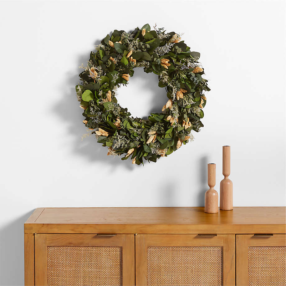 Dried Greenery & Flower Wreath + Reviews, Crate & Barrel