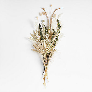 View Palm and Globe Thistle Dried Bouquet details