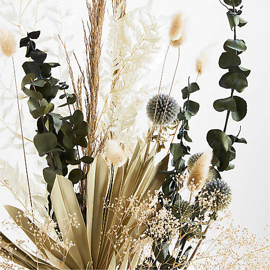Palm and Globe Thistle Dried Bouquet