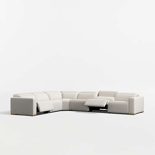 Drift 6-Piece L-Shaped Power Quadruple-Reclining Sectional Sofa
