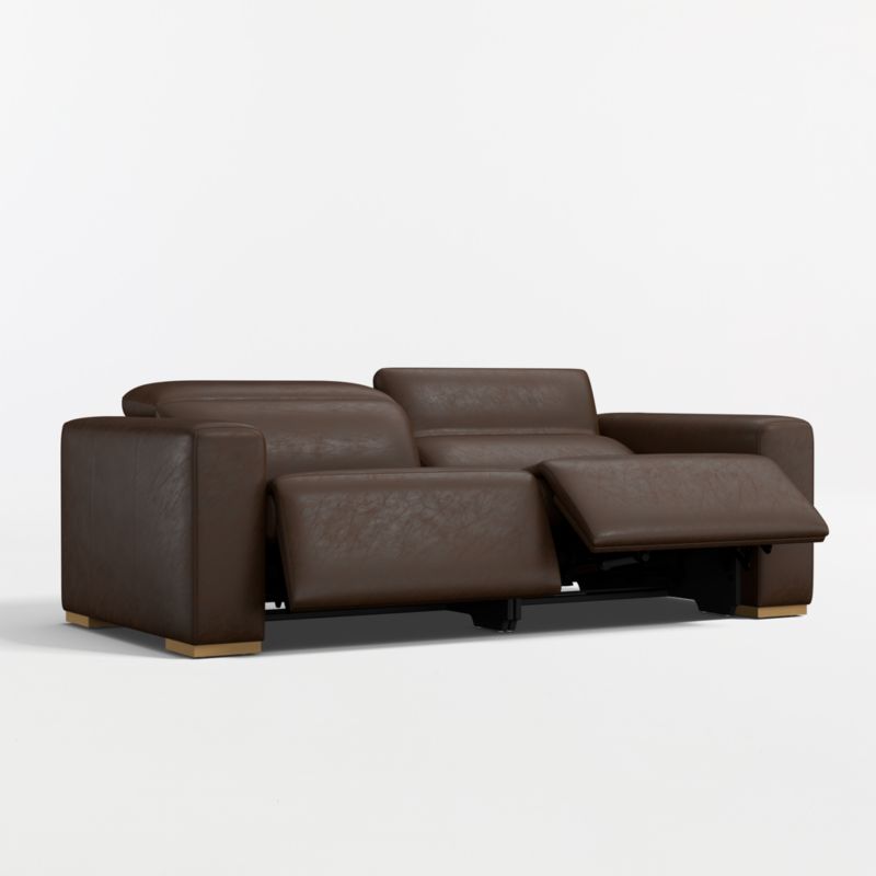 Drift 87" Power Dual-Reclining Leather Sofa - image 3 of 8