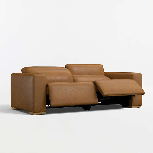 Drift Power Reclining Leather Sofa (87"-120.5")