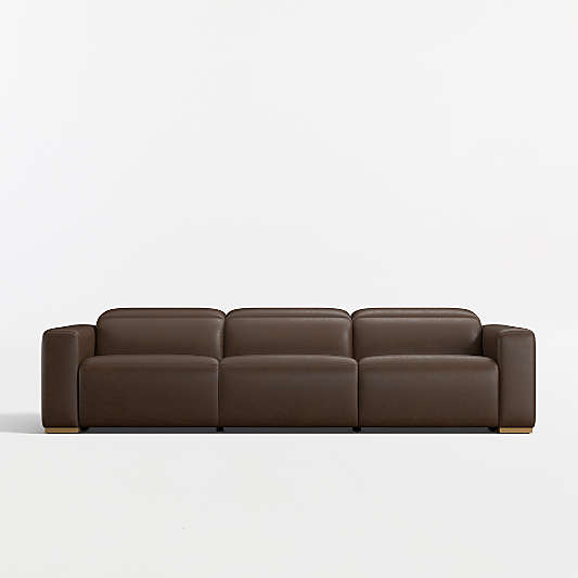 Drift 120.5" Power Triple-Reclining Leather Sofa