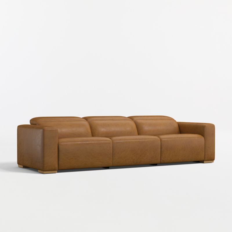 Drift 120.5" Power Triple-Reclining Leather Sofa - image 3 of 9