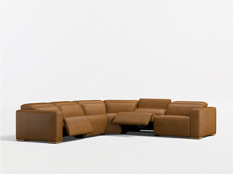 Drift Leather Power Reclining Sectional Sofas