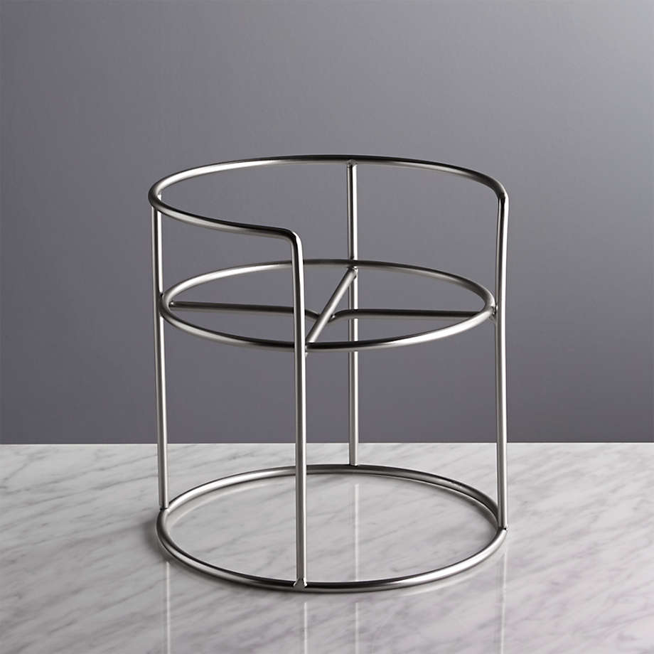 Nickel-Plated Drink Dispenser Stand + Reviews | Crate & Barrel