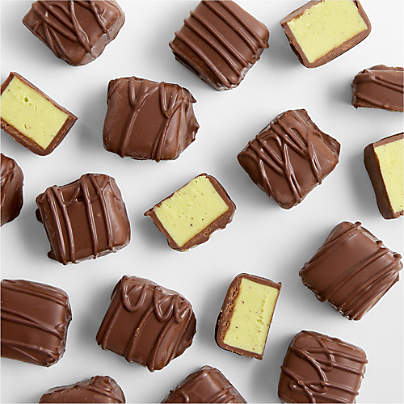 Dark Chocolate Pistachio Meltaways in Gift Tin