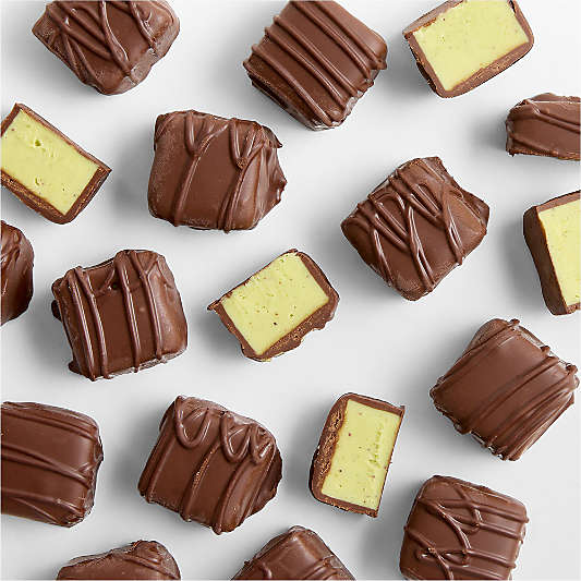 Dark Chocolate Pistachio Meltaways in Gift Tin