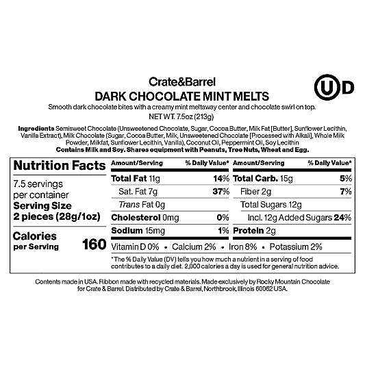 Dark Chocolate Mint Melts