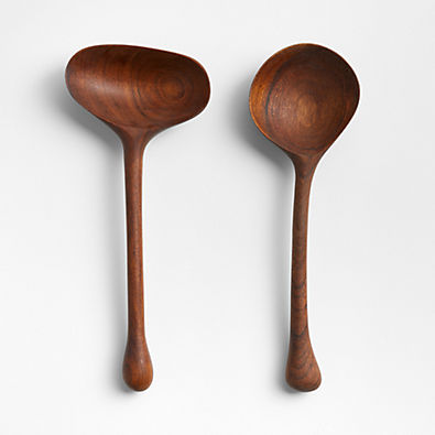 View Dua Wooden Serving Utensils by Eric Adjepong, Set of 2 details