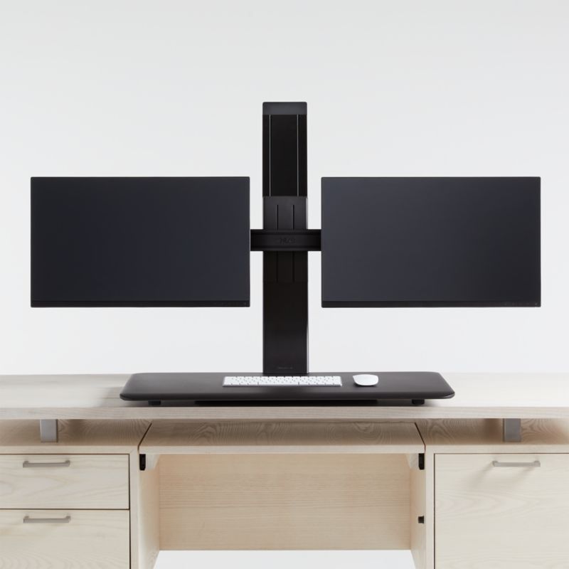 Humanscale ® Black Dual Monitor Quickstand Eco Standing Desk Converter - image 1 of 7