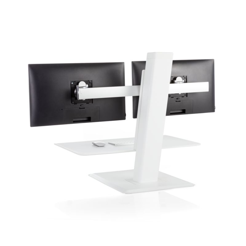 Humanscale ® White Dual Monitor Quickstand Eco Standing Desk Converter - image 6 of 7