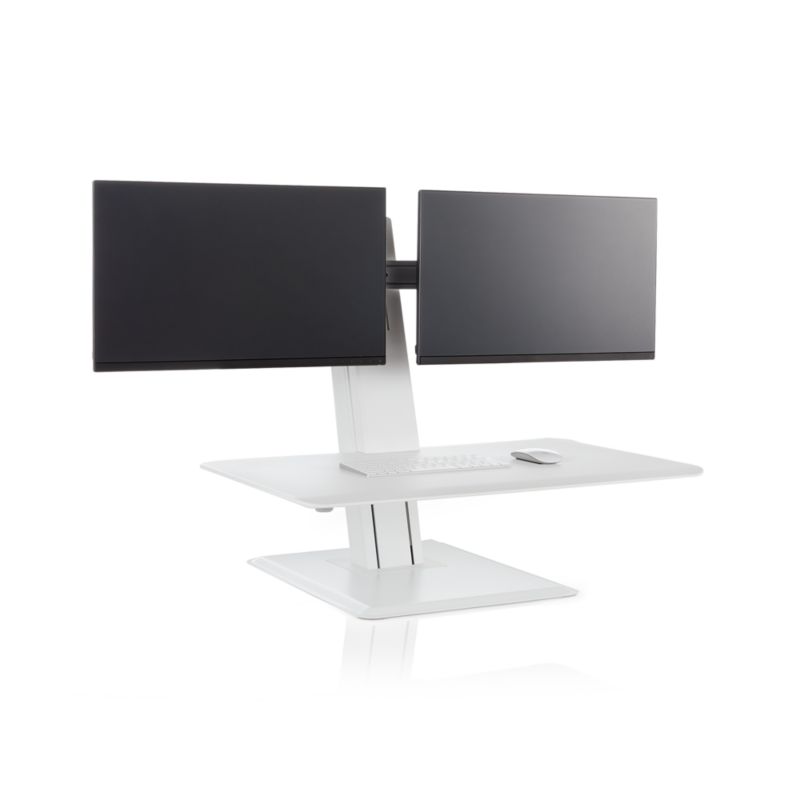 Humanscale ® White Dual Monitor Quickstand Eco Standing Desk Converter - image 5 of 7