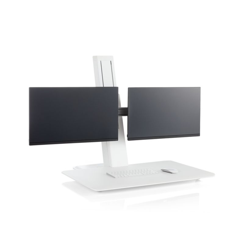 Humanscale ® White Dual Monitor Quickstand Eco Standing Desk Converter - image 3 of 7