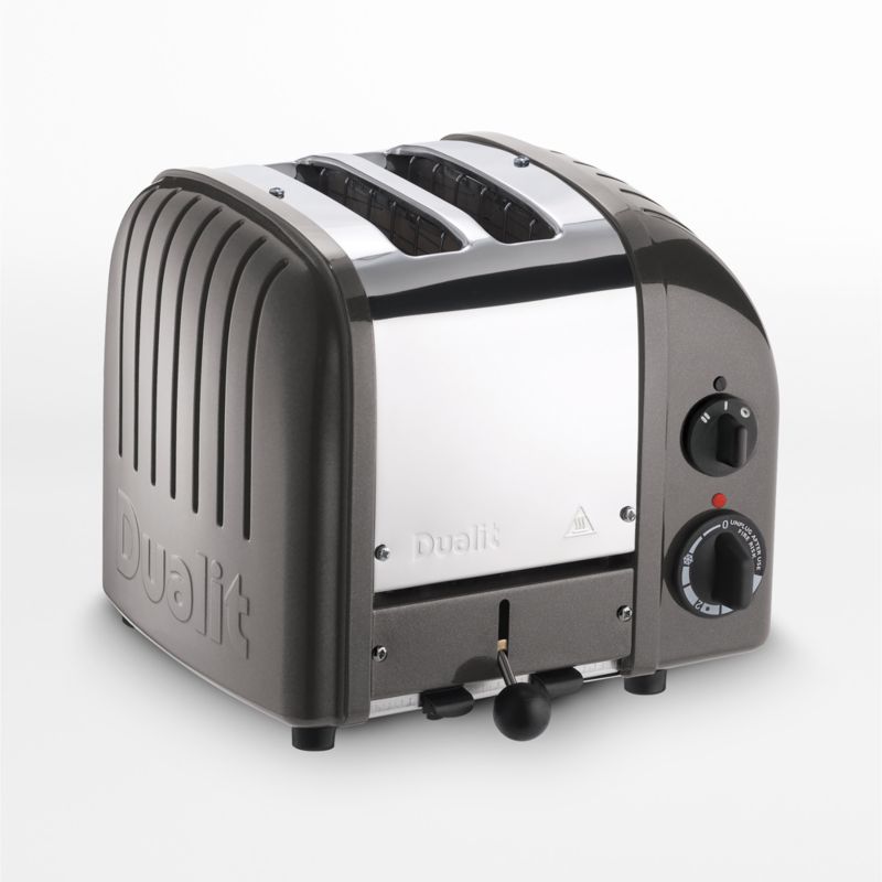 Dualit NewGen Metallic Charcoal 2-Slice Toaster | Crate & Barrel