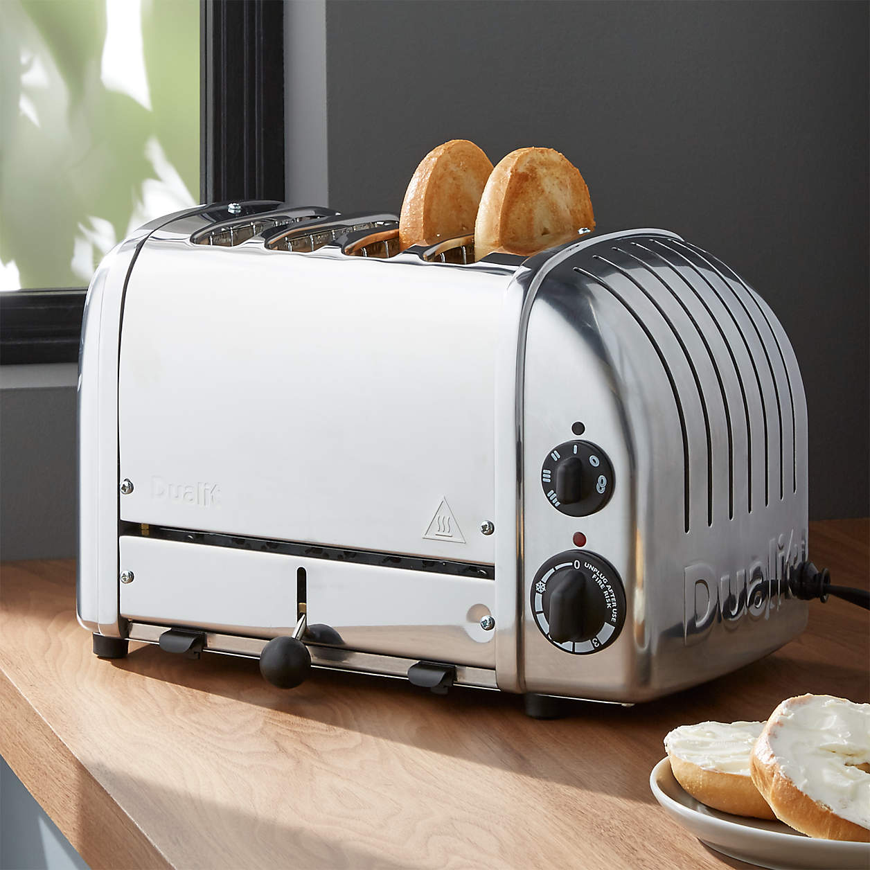 Dualit NewGen 4Slice Chrome Toaster + Reviews Crate & Barrel