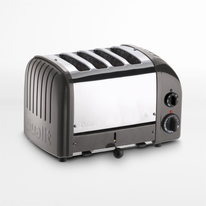 Dualit NewGen Metallic Charcoal 4-Slice Toaster | Crate & Barrel