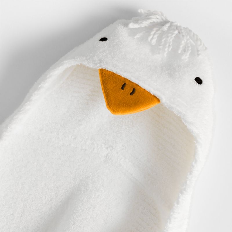 Duck Pampas Ivory Organic Cotton Hooded Baby Towel - image 5 of 7