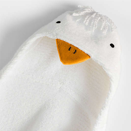 Duck Pampas Ivory 100% Organic Cotton Hooded Baby Towel