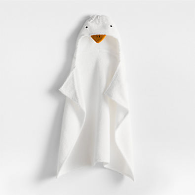 View Duck Pampas Ivory Organic Cotton Hooded Baby Towel details
