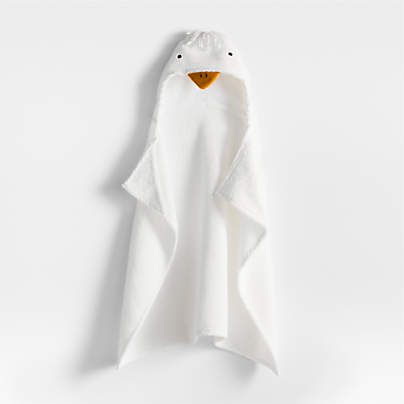 Duck Pampas Ivory 100% Organic Cotton Hooded Baby Towel