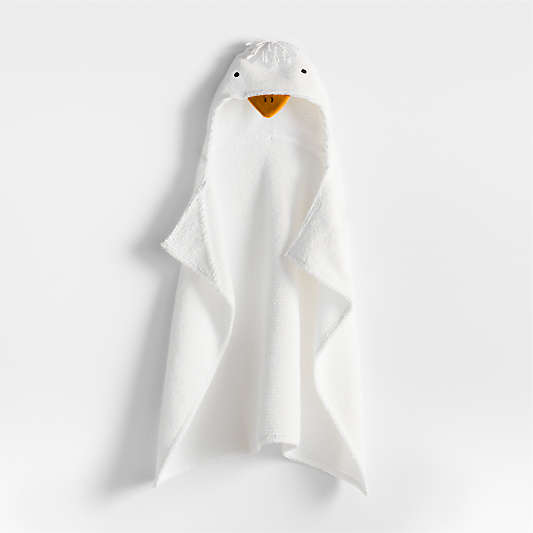 Duck Pampas Ivory 100% Organic Cotton Hooded Baby Towel