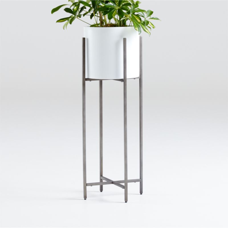 Dundee Bronze Floor Indoor/Outdoor Planter with Tall Stand + Reviews