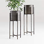 View Dundee Bronze Floor Indoor/Outdoor Planter with Tall Stand - image 3 of 8
