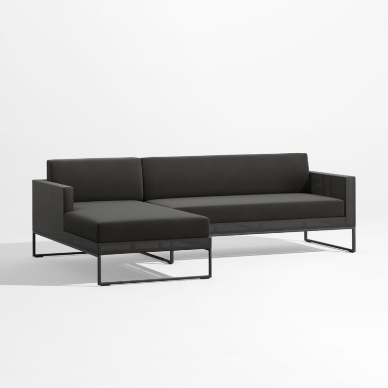 Dune Black and White Double Chaise Outdoor Sectional Sofa - image 5 of 5