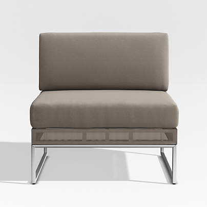 Replacement Taupe Cushion for Dune Armless Lounge Chair