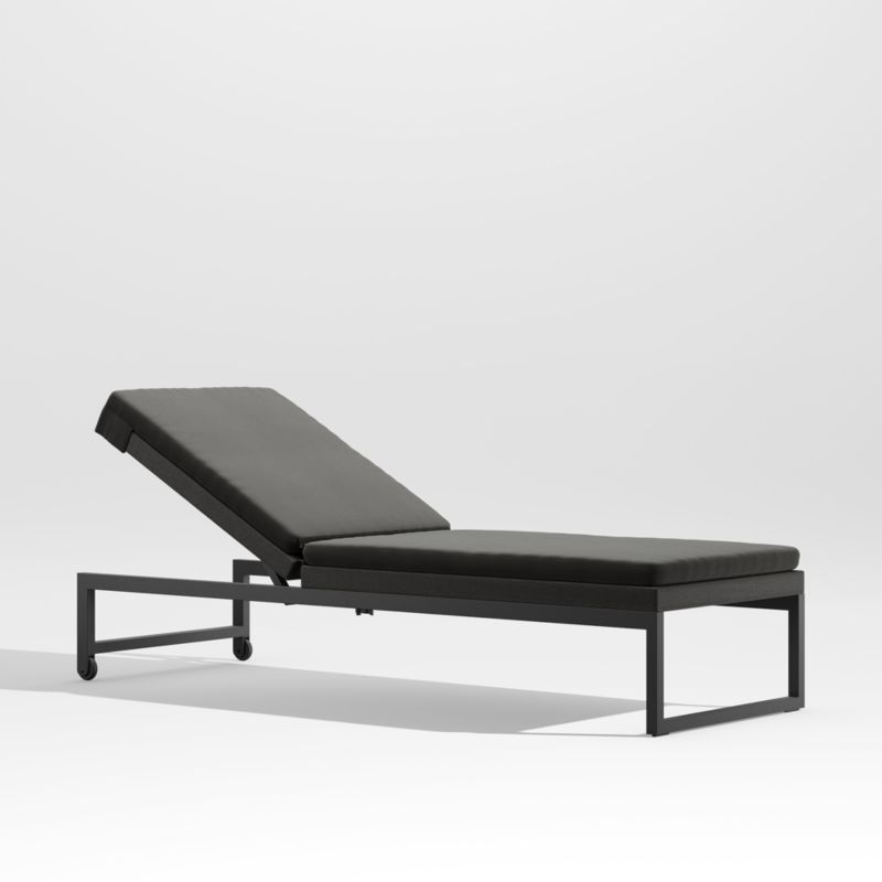 Dune Black Outdoor Chaise Lounge with Black Cushion - image 0 of 7