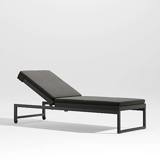Dune Black Outdoor Sun Lounger with Black Cushion