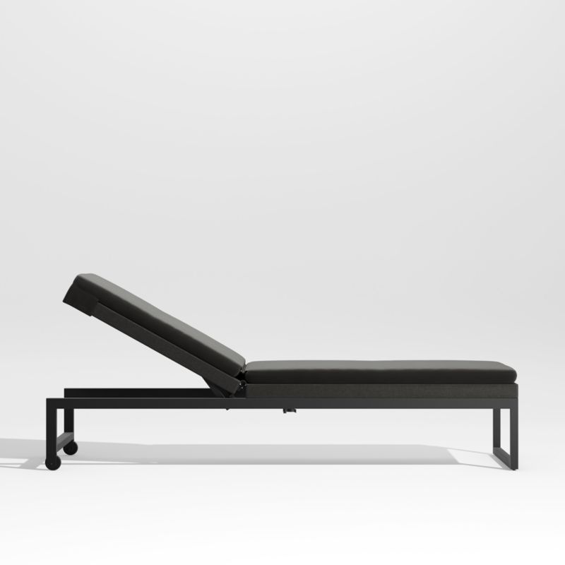 Dune Black Outdoor Chaise Lounge with Black Cushion - image 5 of 7